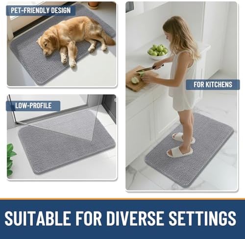 Arotive Luxury Chenille Bathroom Rugs Set, Ultra Soft and Absorbent