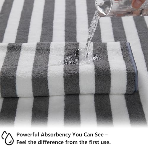 Jarson 18-Piece Striped Bath Towel Set -Highly Absorbent 6 Bath