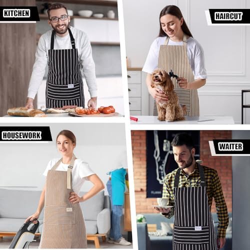 Janmercy 24 Pcs Aprons for Women Men