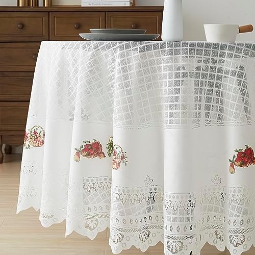 Warm Home Designs 90" Round Tablecloth, Farmhouse Kitchen Decor