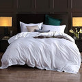 Queen Duvet Cover Set 1000 Series 100% Egyptian Cotton, 3PC, White