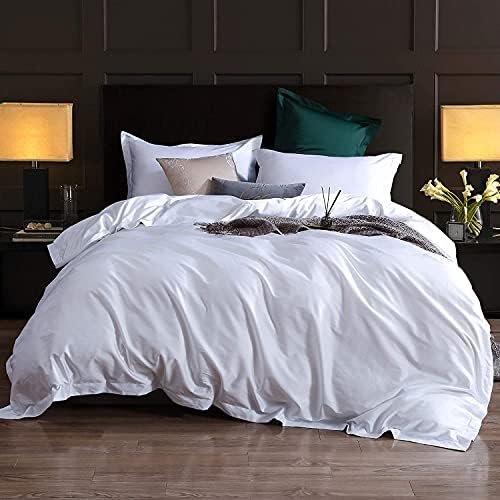 Queen Duvet Cover Set 1000 Series 100% Egyptian Cotton, 3PC, White