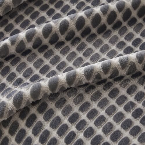 Oversized King Fleece Blanket 120x120 Inches, Seamless Soft Cozy 3D