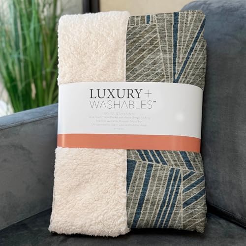 Addison Rugs ASB915 Taupe 50" x 70" Oversized Sherpa Throw Blanket