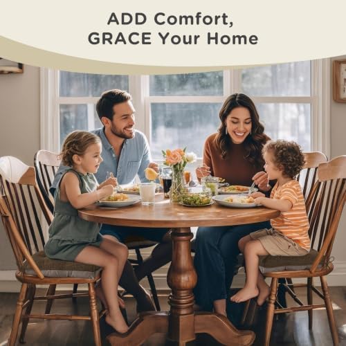 AddGrace Chair Cushions for Dining Chairs 1 Pack 18"x17"x3" Coffee