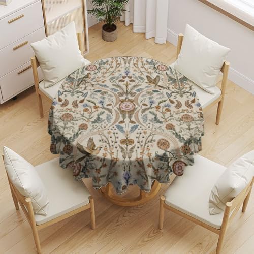 William Morris Round Tablecloth Vintage Floral Design Table Cover