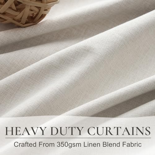 Extra Long Ivory Curtains for Living Room Blackout 108 Inches