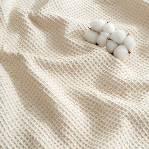 100% Turkish Cotton Waffle Blanket Cal King - Cozy, Airy, Lightweight