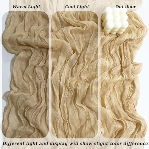 10Pack Beige Cheesecloth Table Runner Sheer Cheese Cloth Table Runners