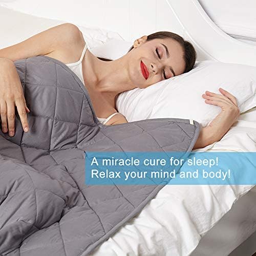 HYPNOSER Weighted Blanket for Adults, 15lbs 48"x72" Twin Size Dark