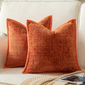 Yaertun Pack of 2 Chenille Textured Decorative Throw Pillow Covers