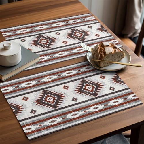 Placemats Set of 8 Farmhouse Place Mats for Dining Table Bohemian