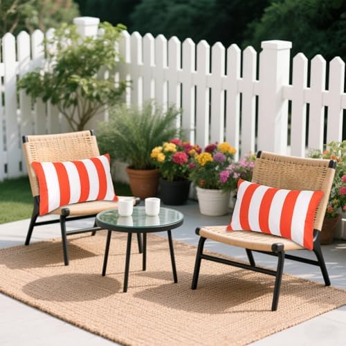 tiggell 4 Pack Waterproof Pillow Covers Outdoor Throw Pillowcases