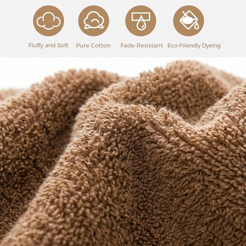 100% Cotton Hand Towel Set of 4, Oversized Ultra Soft Luxury Towels