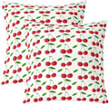jejeloiu Kids Girls Cherry Prints Throw Pillow Covers Set of 2 22 x