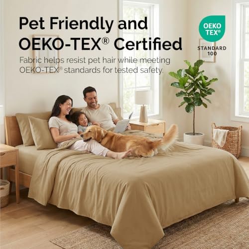 6 Piece California King 21 Inch Extra Deep Pocket Bed Sheets Set Soft
