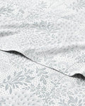King Floral Sheets Set, 4 Pieces, Boho, Chic Bed Sheets - Gray Ferns
