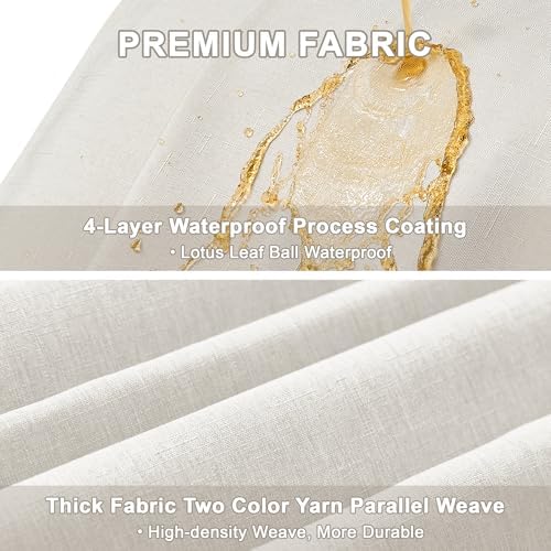 Decorelia Faux Linen Farmhouse Table Cloth 60"x104" for 6 ft Rectangle