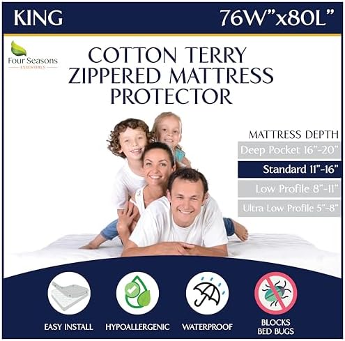 Zippered Waterproof King Mattress Encasement