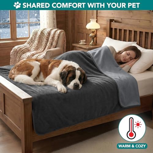 PetAmi Waterproof Dog Blanket, Leakproof Pee Proof Cat Blanket, 60x80