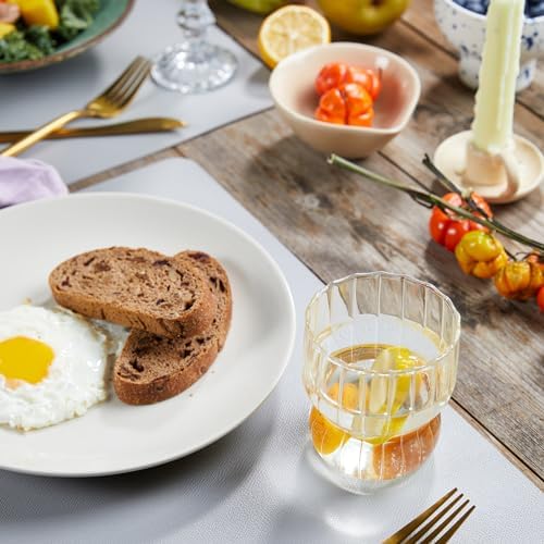 DOLOPL Faux Leather Placemats Set of 6, Heat Resistant Table mats