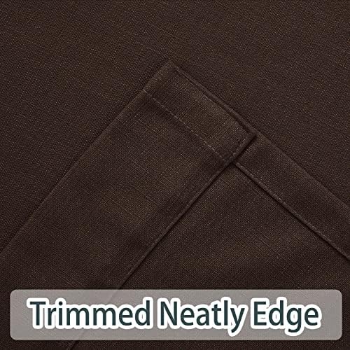 Macochico Nicklet Grommet Curtain,100 x 96 Inch Natural Linen Curtains