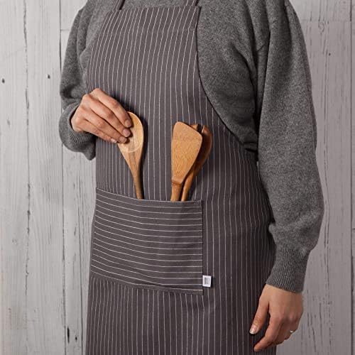 Now Designs Pinstripe Chef's Apron, Pinstripe Granite Gray