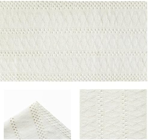 Artoid Mode Beige Woven Farmhouse Hollow Table Runner 12x36 Inch