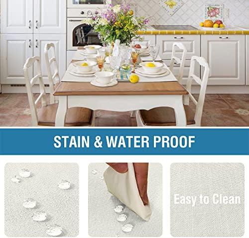 H.VERSAILTEX Linen Placemats Set of 4 Premium Solid Table Placemats