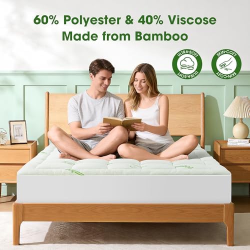 Mattress Pad Queen Size, Cooling Pillow Top Mattress Topper, Ultra