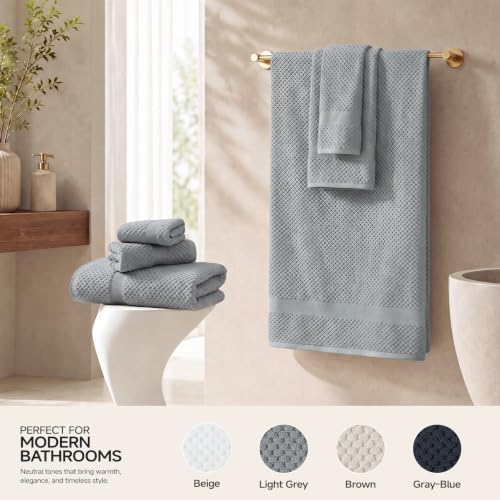 ecolook 6-Piece Towel Set, 100% Cotton