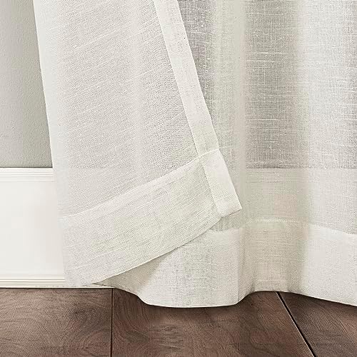 Archaeo Slub Textured Linen Blend 2-Pack Black Hardware Grommet Top