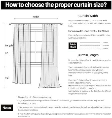 Pinch Pleated Linen Curtains 100% Blackout 84 Inches Long for Bedroom