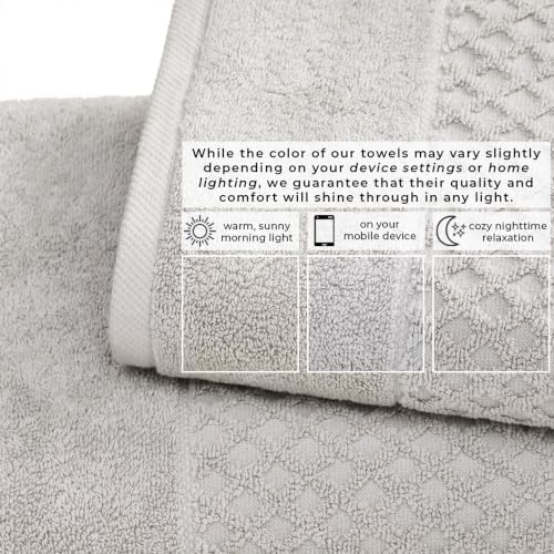 Great Bay Home Bath Towels - 100% Cotton 6 Piece Bath Sheet Set