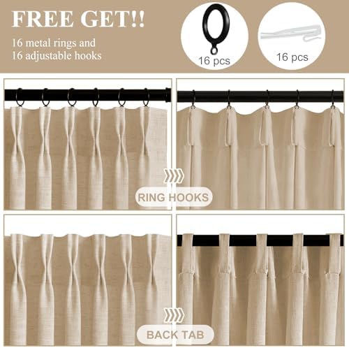 AUSSPVOCT Curtains 84 Inch Length 2 Panels Set for Living Room