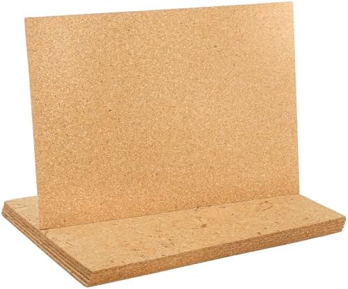 Fasmov 6 Pieces Cork Placemats, 17 x 12 Inch Heat Resistant Dining