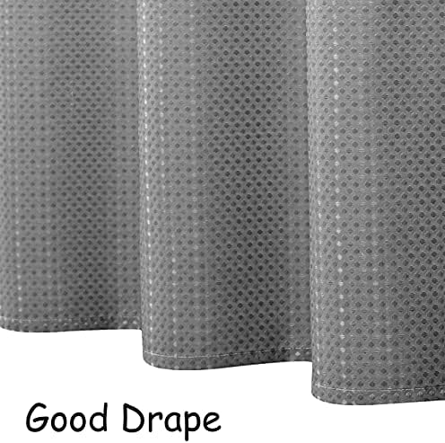 Central Park Grey Ombre Waffle Weave Shower Curtain with Grommets