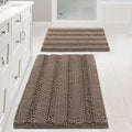 H.VERSAILTEX Bathroom Rugs Sets 2 Piece Non Slip Thick Shaggy Chenille