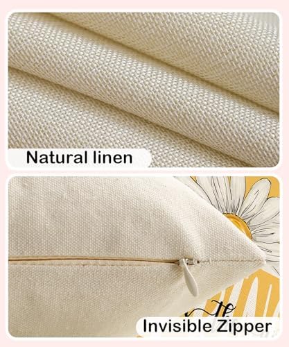 Spring Pillow Covers 18x18 Inches Set of 4 Floral Throw Pillow Covers