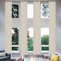 Fcosie Blackout Bedroom Curtains Sand Beige (2 PCS) - Flax Linen