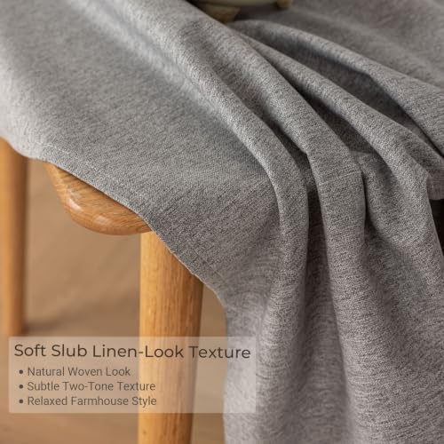 Waterproof Outdoor Rectangular Fabric Tablecloth, Gray, 55 x 120 Inch
