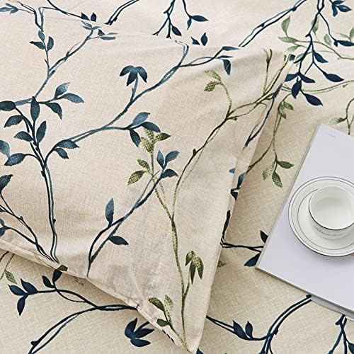 JSD Beige Leaves Printed Full Sheet Set Extra Deep Pocket