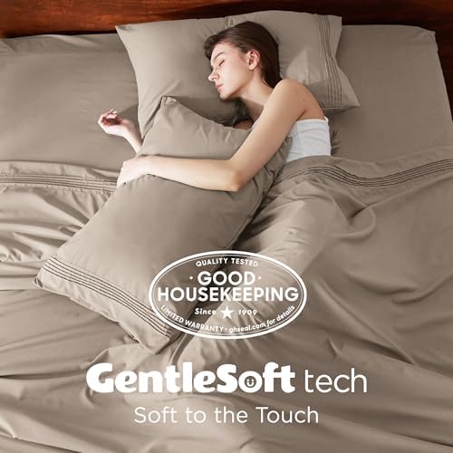 Bedsure Deep Pocket Queen Sheets Set - Fits Mattresses Up to 21 Inches