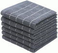 Terry Dish Rags Cloths, Grey Kitchen Dish Towels,12”x 12”,6 Pack