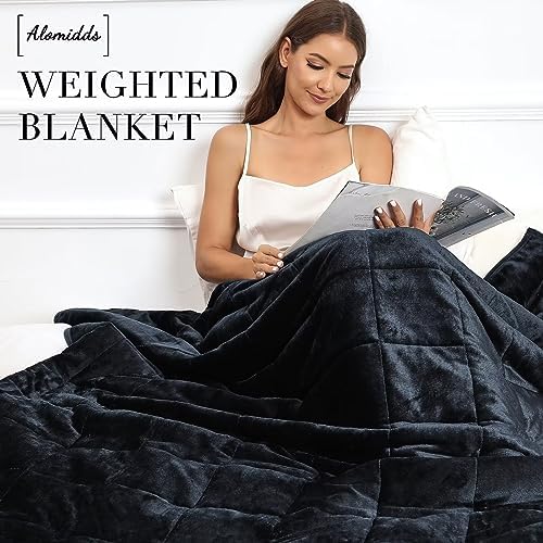 Alomidds Weighted Blanket for Adult 12 lbs, 48” x 72”, Dark Grey