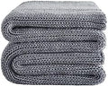 L'AGRATY Knitted Weighted Blanket - 48''x72'' 12lbs Cooling Chunky