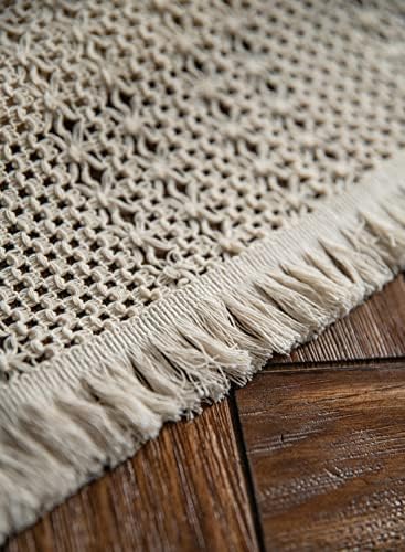 vctops Boho Moroccan Table Runner Farmhouse Rustic Handmade Woven
