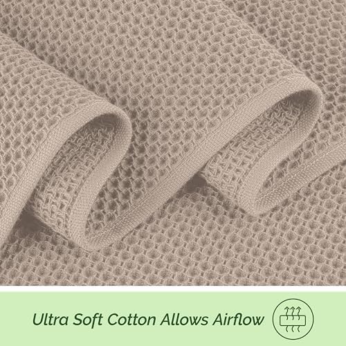 Elegant Comfort 100% Turkish Cotton 24-Pack Waffle Premium Kitchen
