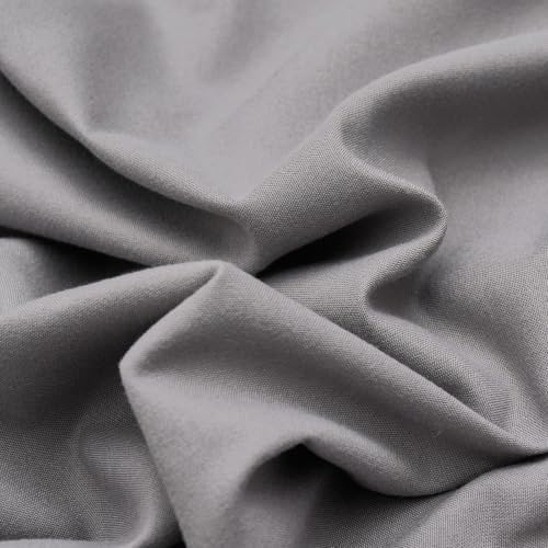 Easy Care Microfiber Pillowcases, Gray, Standard Size, Pack of 2