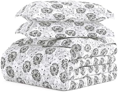 Merit Linens Patterned Soft Duvet Cover Bed Set - Garden Farmhouse